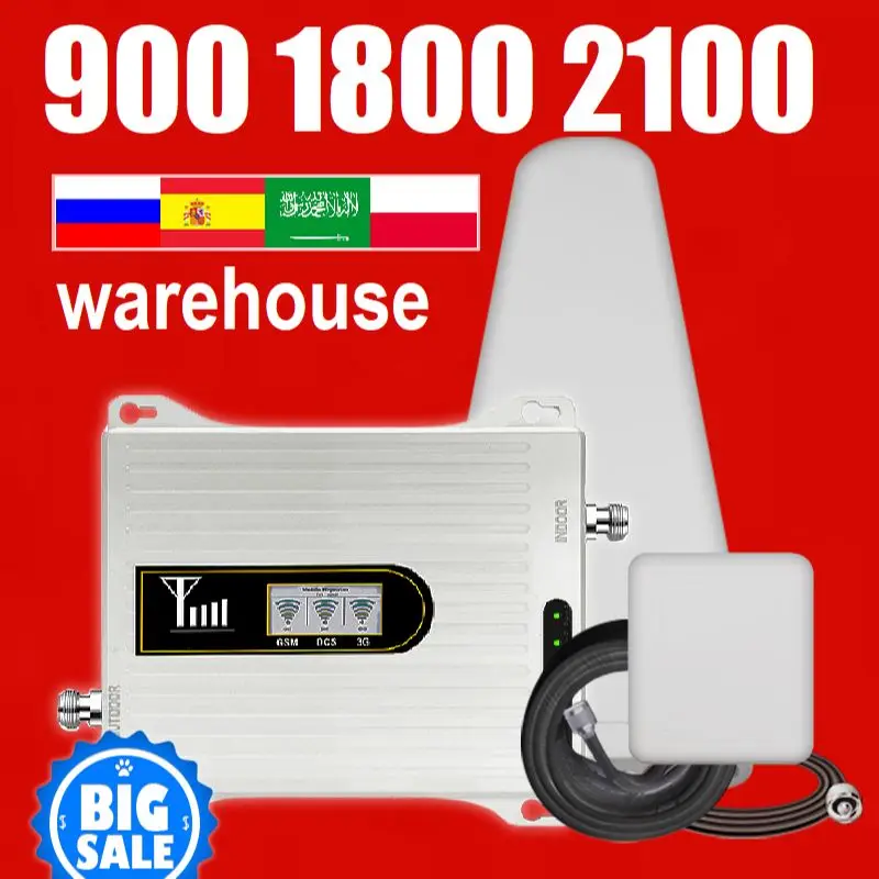 HWATEL LOW Price 2021 New 4G Signal Cellular Amplifier Mobile GSM Repeater Booster 900 1800 2100 WCDMA full kit antenna | Мобильные
