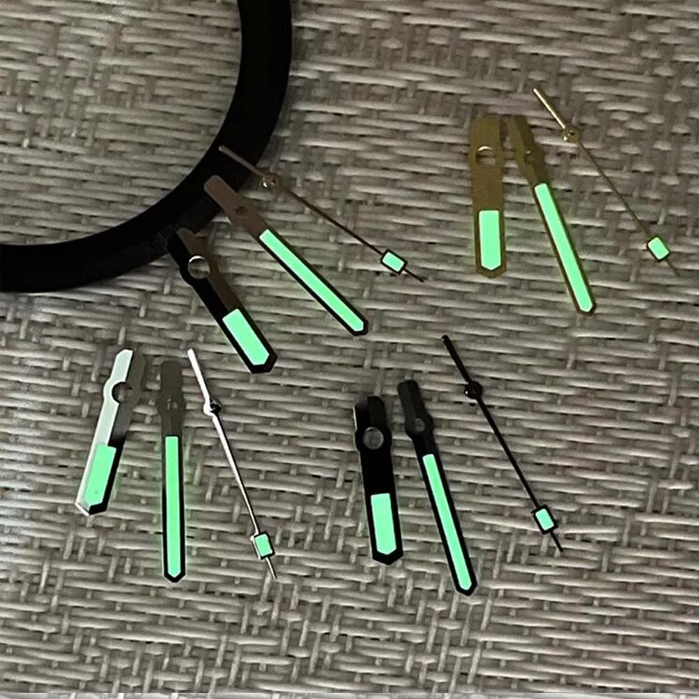 Green Luminous 3Pins Watch Hands Pointers for NH35 NH36 Movement Modified for Mechanical Watches Accessories