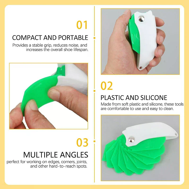 Glue Scraper Nine-in-one Multi-function Scraper Glass Glue Trimmer Sealant Applicator Scraper For Tile Window Grout Edge Removal