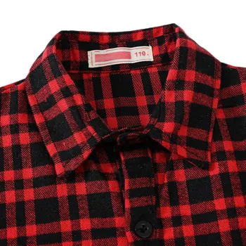 Christmas Kids Girs Dress Fashion Plaid Leisure Long Sleeved Dress Kids Party Dress Autumn Spring Casual Girl Dresses Clothing 4