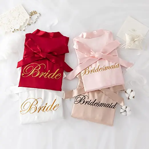 Summer Lace Sleepwear Bride&Bridemaid Wedding Robe Gown Solid Embroidery Kimono Bathrobe Women Casual Home Night Dress women dress women sleepwear bride robes silk robe sleepwear pajamas