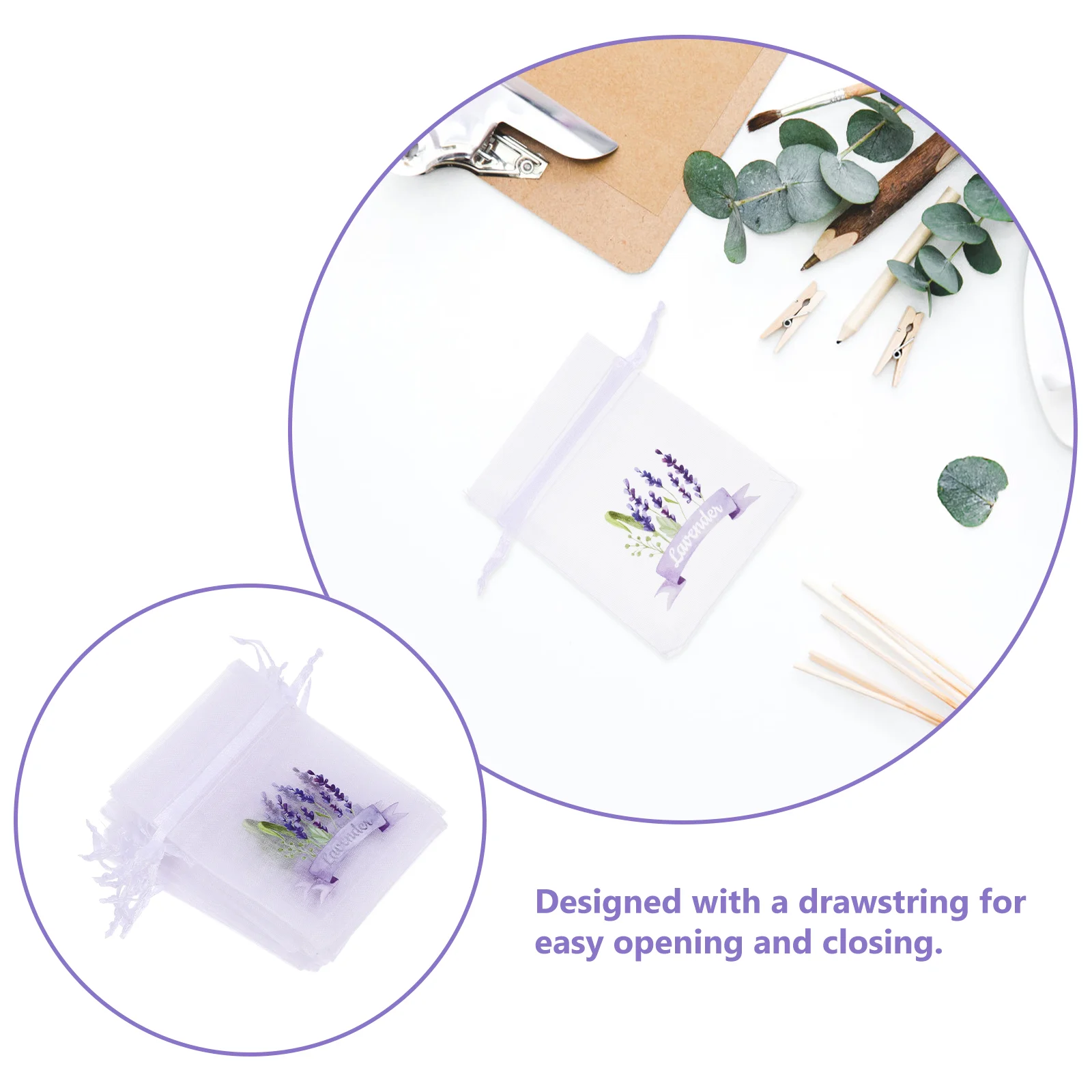 20 Pcs Pouch Lavender Bag Baby Gifts Sachets for Drawers and Closets Gauze Bags