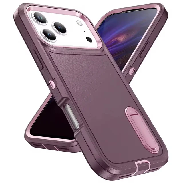 ตัวเลือกสินค้า เคสกันกระแทกไฮบริด 3in1 สำหรับ iPhone 17/16 Pro Max Plus วัสดุ PC แข็งแรง