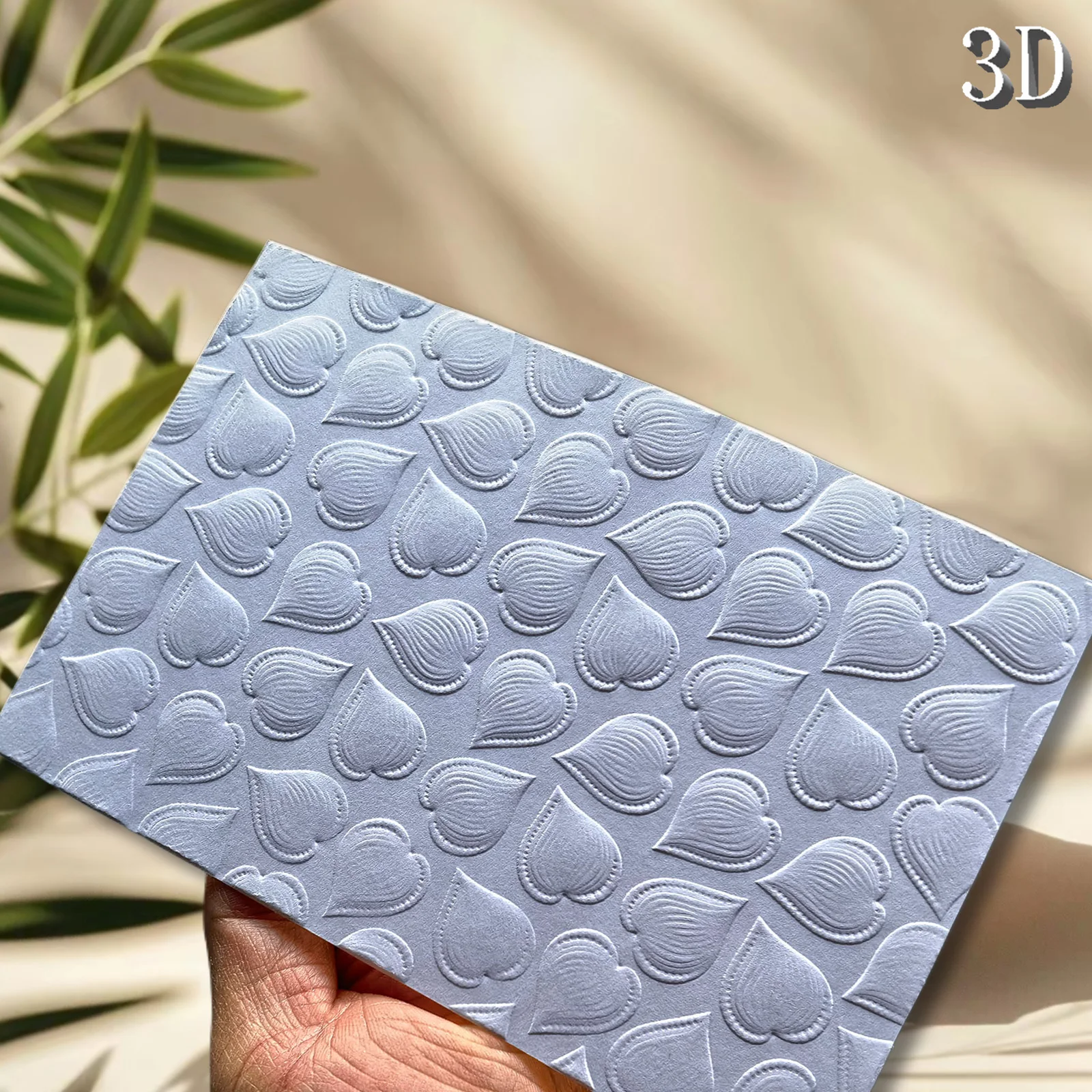 Love Seamless Flower 3D 엠보싱 파일 - 카드 및 스크랩북 제작에 적합 - 내구성이 뛰어난 플라스틱, 인쇄가 용이함 - 다음 용도에 적합합니다.