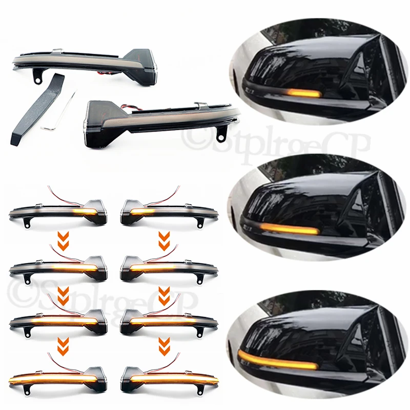 2 uds para BMW 5 6 7 Series F10 F11 F07 F06 F12 F13 F01 señal de giro dinámica LED espejo retrovisor indicador intermitente luz repetidora
