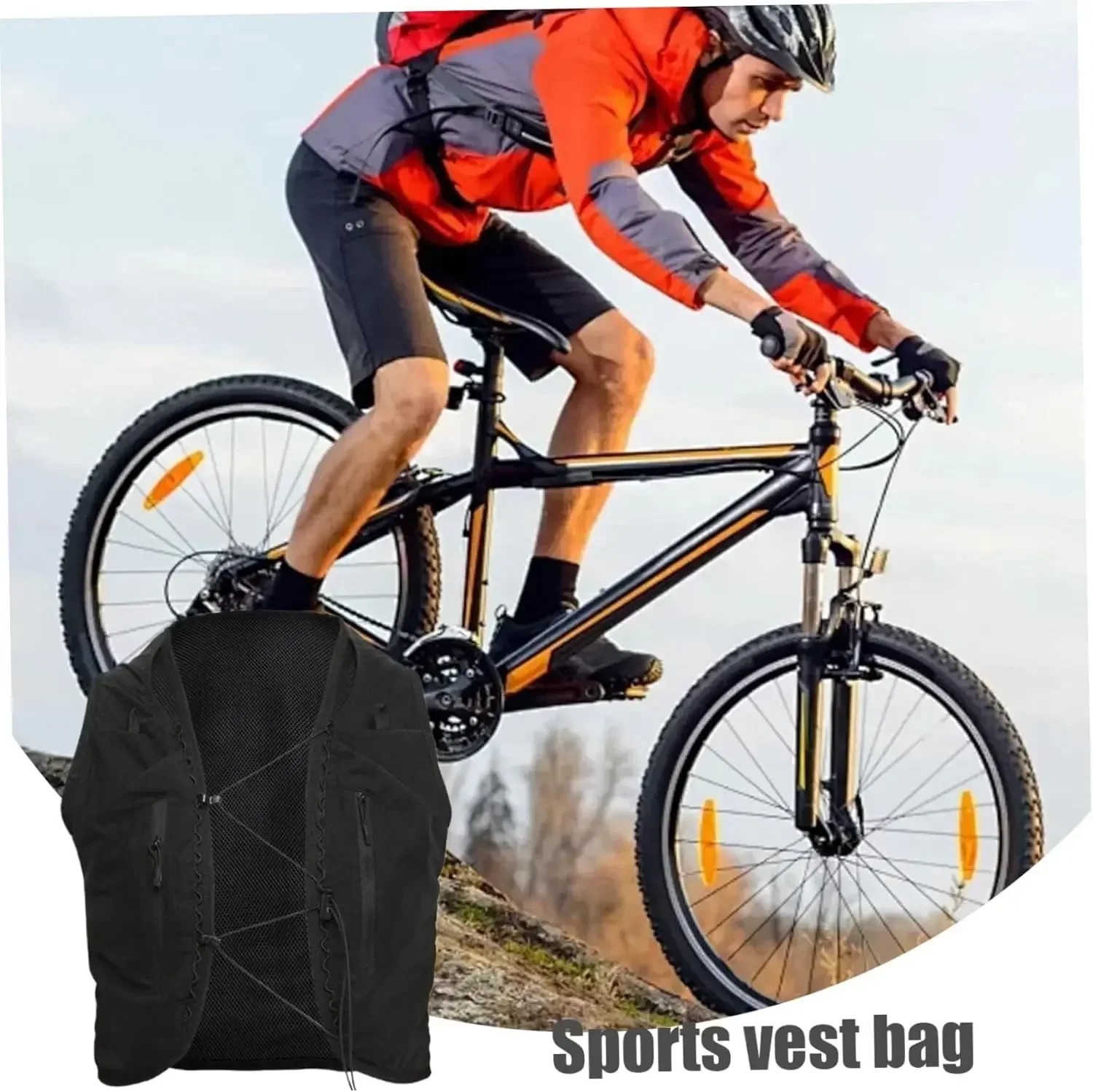 Hydration Vest Pack with 12 Pockets for Small Items Phones Wallets Keys and Towel for Jogging Biking Hiking hydration vest pack