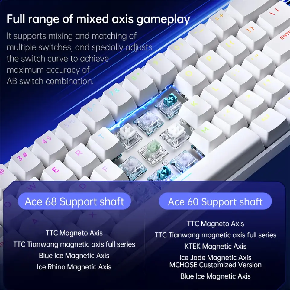 MCHOSE ACE 68 Magnetic Switch Gaming Keyboard Hall Effect Rapid