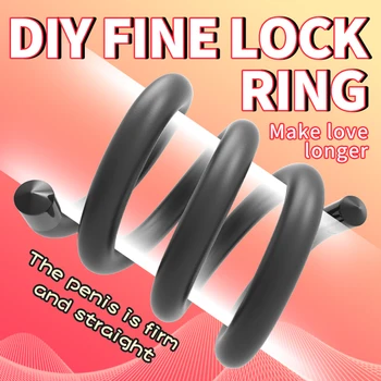 Sex Toys Penis Ring Reusable Silicone Semen Cock Ring Penis Enlargement Delayed Ejaculation Sex Shop