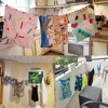 Portable Drying Rack Clothing Camper Clothesline with 12 Clothespins Windproof Clothes Hanger Indoor Outdoor Laundry Drying Line 3