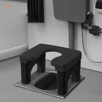 Squatting Toilet Stool Chair Non Slip Thick Household Widen Panel Sturdy Rounded Edge Easy to Wash Potty Chairs for Bathroom 2