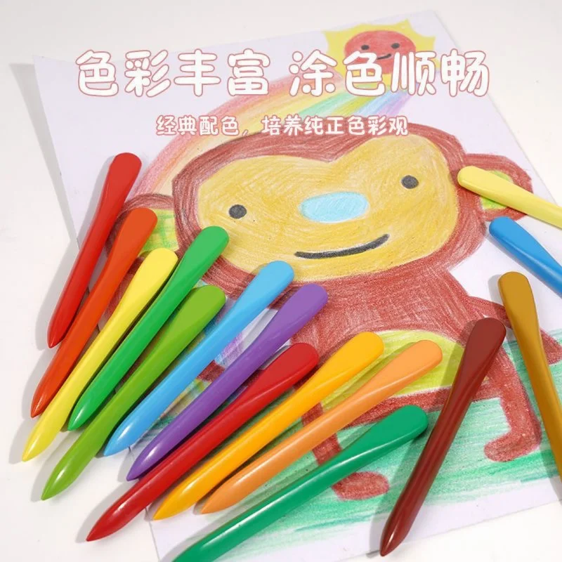 Fashion 36 Colors Triangular Crayons Safe Non-toxic Triangular Colouring Pencil for Students Kids Children