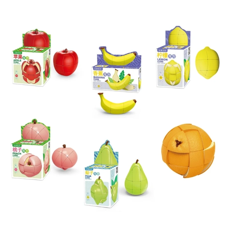 

Fidgets Toy Fingertip Toy Fruit Shape Cube Twists Pressure Relax Toy Gift D7WF