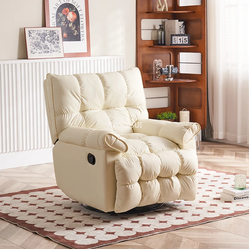 

Comfort Comfy European Reclining Sofa Nordic Single Relax Beauty Salon Bedrooms Couch Handrail Luxury Poltrona Room Furniture