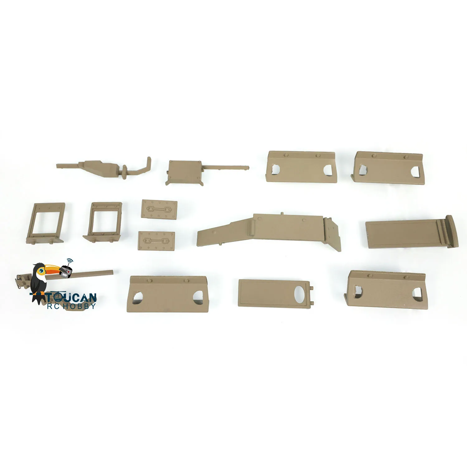 Desert Yellow M1A2 Abrams TUSKI RC Tank Metal Upgraded Part for HENG LONG Tamiya Plastic DIY Toys Army Car HL CS Remote TH21993 4