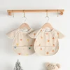 New Short Sleeve Washcloth Baby Bibs Cute Waterproof Feeding Apron Bib Soft Burp Cloth For Toddler Boy Girl Bandana Bibs 1
