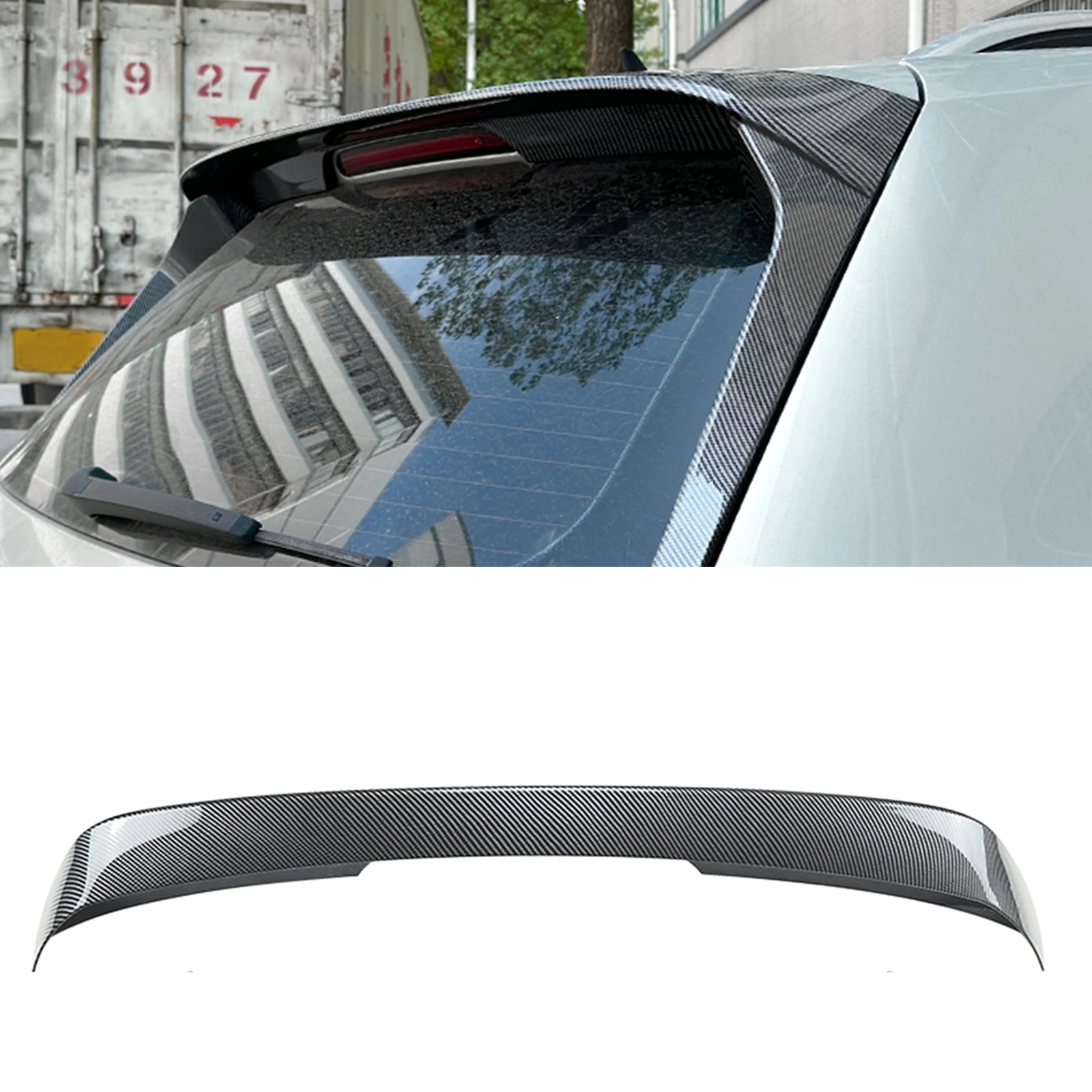 

Car Rear Spoiler Wing Trunk Lid Trim Roof Splitter Lip For Volkswagen VW Tiguan MK2 Rline 2017-2023