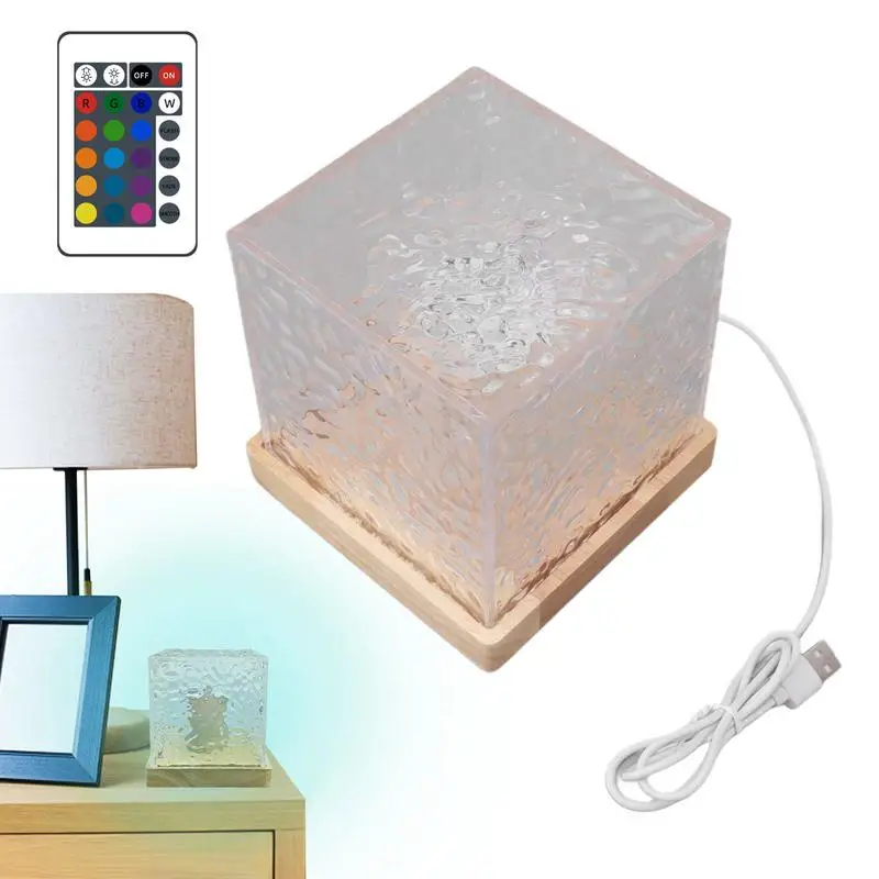 

Dynamic Rotating Night Light Atmospheric Night Lamp Compact Light With Remote Home Decorations For Party Coffee Table Study Room