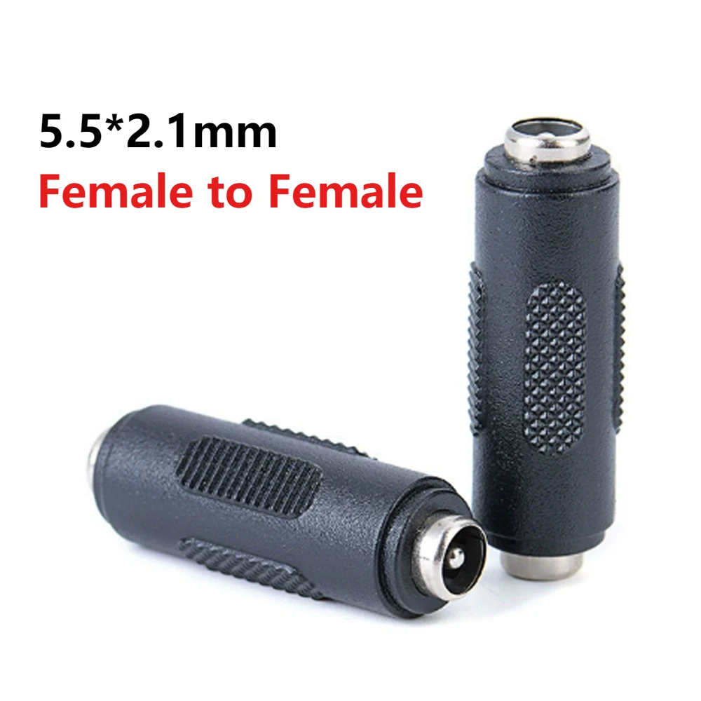 1 ชิ้น 5.5X2.1 มิลลิเมตรปลั๊กไฟ DC อะแดปเตอร์เชื่อมต่อสองหัวหญิงหญิงปลั๊กไฟปลั๊กแจ็ค 1