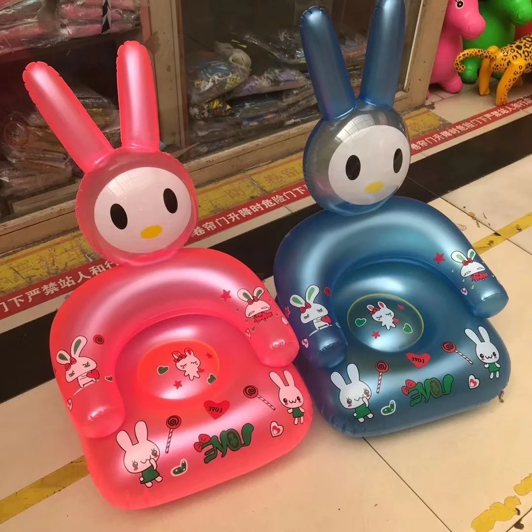 

Infant Inflatable Chair Classic Rabbit Thickened Baby Seat Portable PVC Sofa Cushion Bath Stool Seat For Children 45*70CM