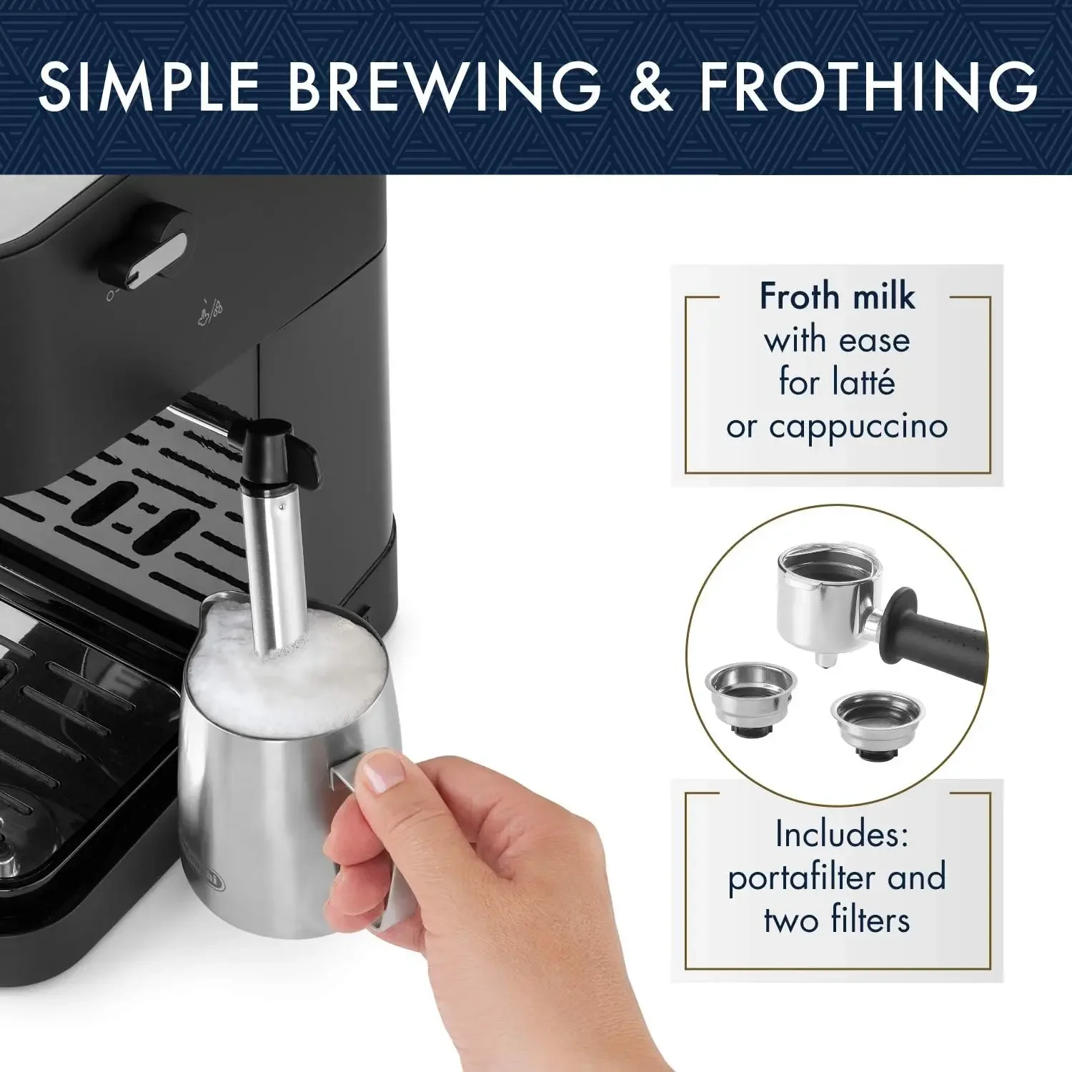 Stilosa 15 Bar Espresso Machine with Milk Frother