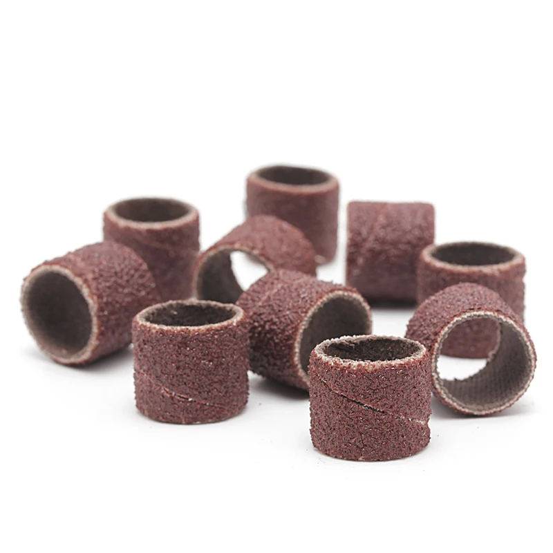

10 Pcs 12.5mm Grit 80# Sanding Bands +3.17mm Mandrel Rotary Tool Drill Bits