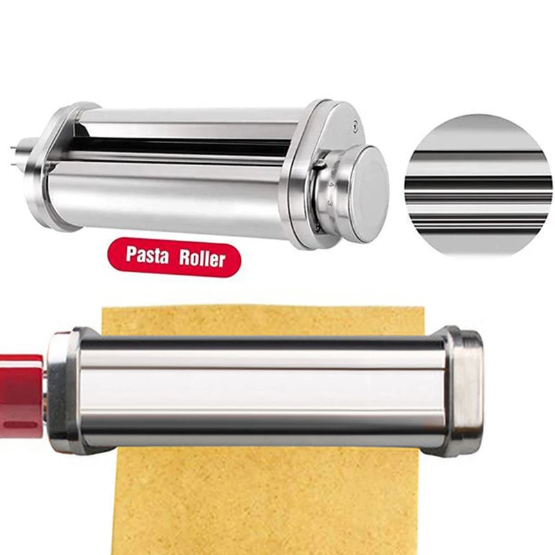 Description Picture 6 of itemPasta Roller Maker Attachment Machine Fettucine Spaghetti For Kitchenaid Accessories Noodle Stainless Speed KA Stand Mixer Tools