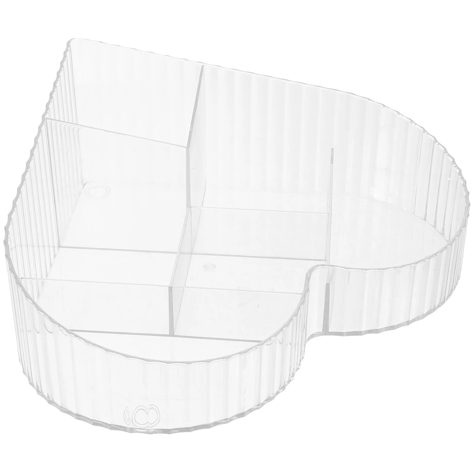 

Storage Box Organizer Heart Makeup Brush Holder Cosmetics Compartment Case Table Lipstick