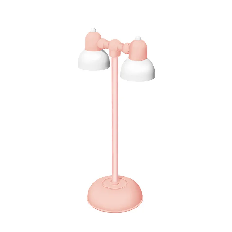 

Creative mini double head small LED folding carry small student dormitory reading eye protection night light desk lamp light