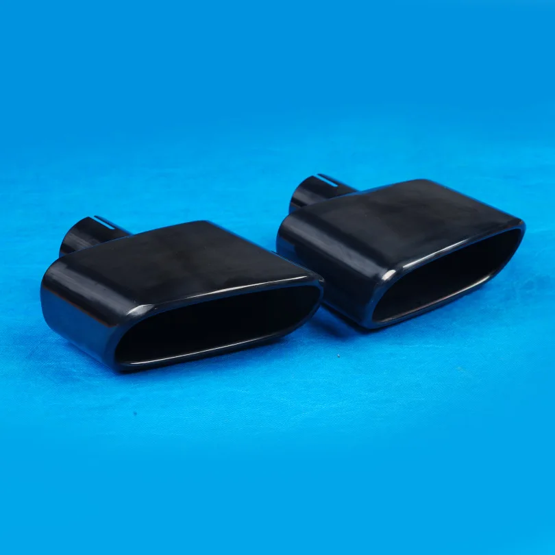 1 쌍 빅 사이즈 160/185/210MM 배기 머플러 팁 크롬 실버/티타늄 블랙 스테인레스 스틸 스퀘어 파이프 자동차 배기 테일 파이프