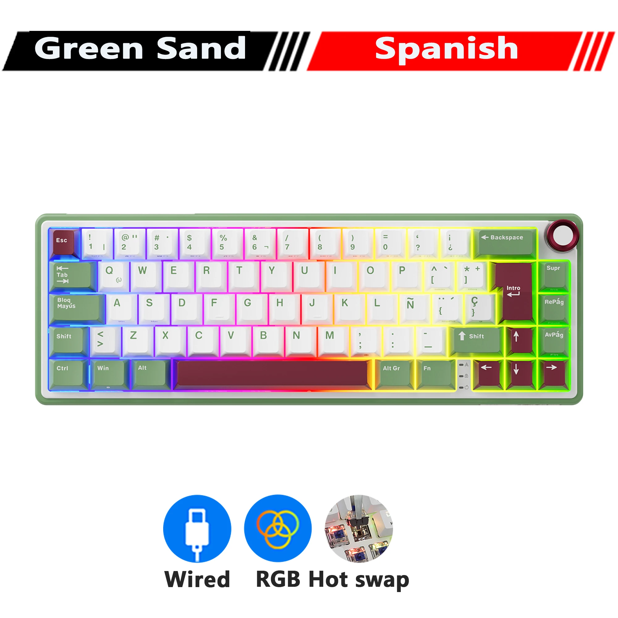 RK  KLUDGE R65 ゲーミングキーボード 有線 日本語配列・ Amazon | RK ROYAL KLUDGE R65 有線メカニカルキーボード