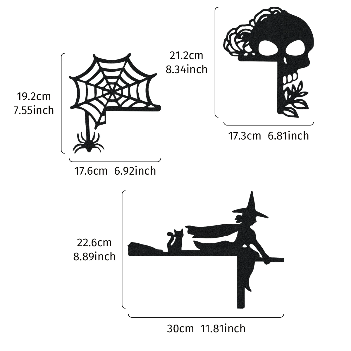 3 pieces,Halloween Decor Non-woven fabric door corner sticker set decorative hanging ornaments