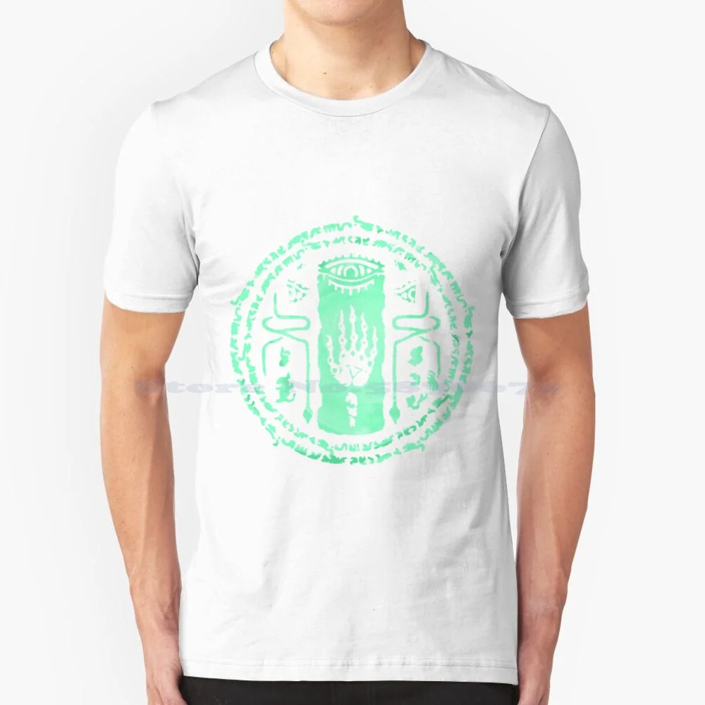 Zonai Green Swirl ( Totk ) T Shirt 100% Cotone Tee Totk Gaming Green Hand Zonai Eye Ancient Mint Swirl Tears Of The Kingdom