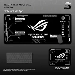 Enhanced Gaming Desk Mat - Large Extended XXL Pad - 250x290x2MM (Rug - Black)