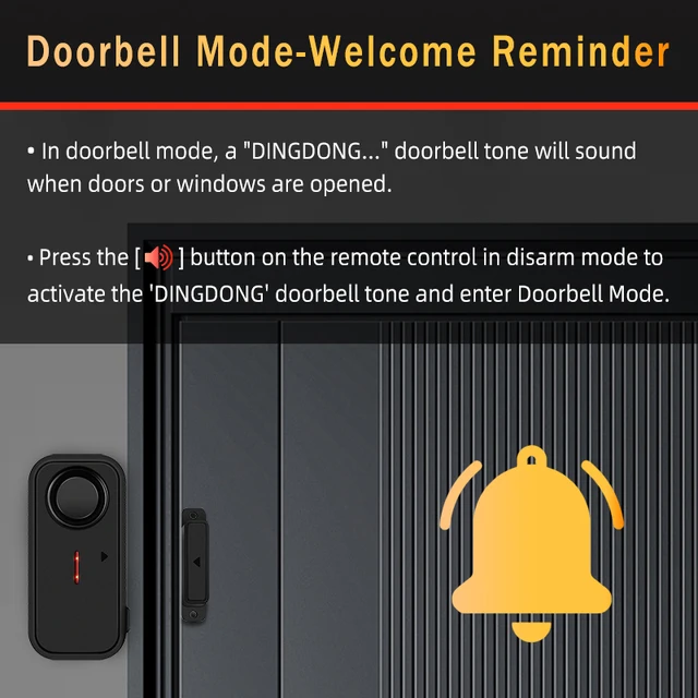 Waterproof Door Window Alarm Sensor Security With Remote Control Burglar Alarm Magnetic Sensor Door Alert System Home Protection 3