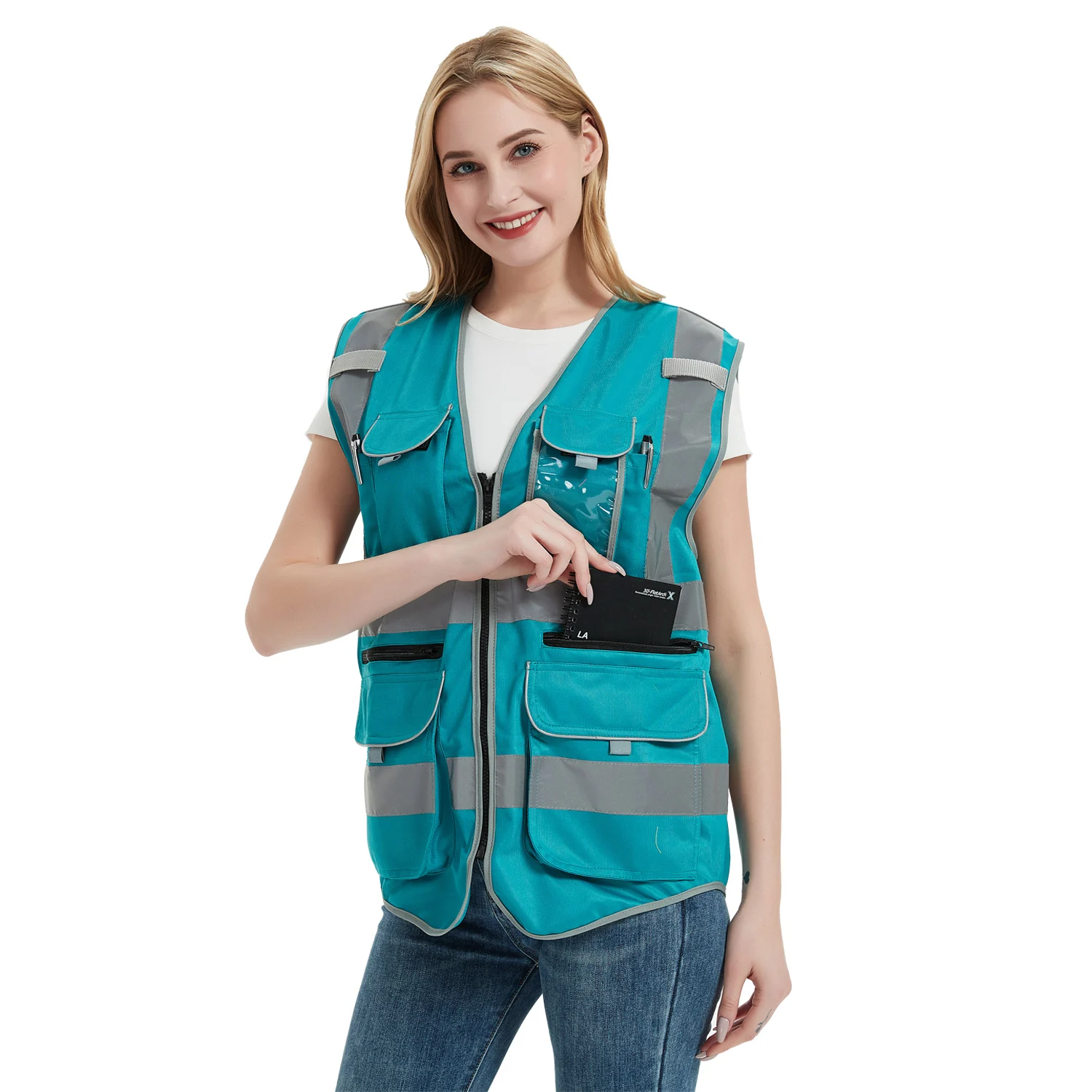 Men Women Safety Vest High Visibility Work Clothes Uniforms with Pockets Workwear safety vest high visibility vest