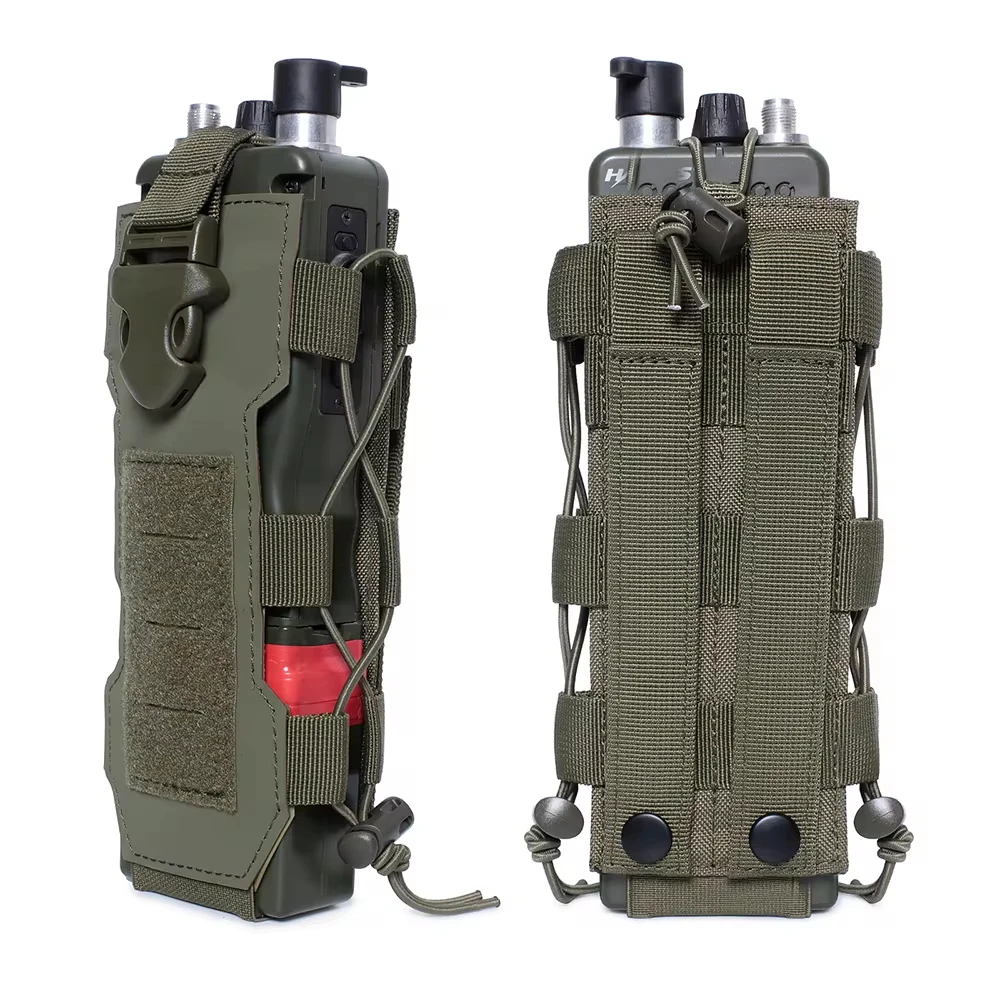 DIZETION Outdoor Sports Molle Water Bottle Pouch Radio Canteen Cover Holster Waist Pack Hunting Hiking Travel Kettle Holder Bags