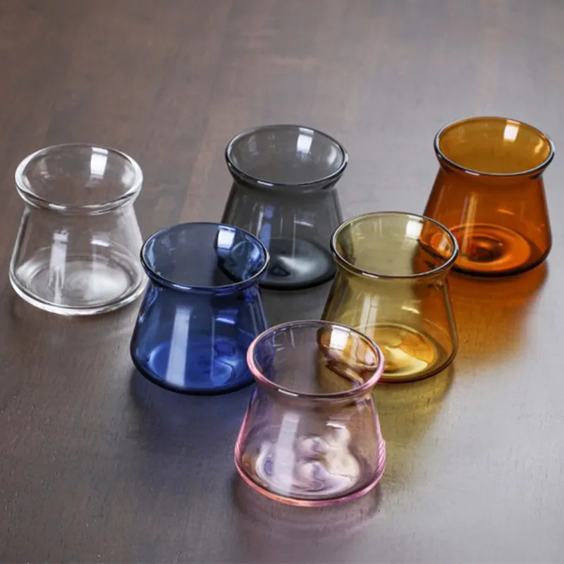Description Picture 4 of item80ml Colorful Glass Coffee Mugs Catcher Cup Sniffing Mug Coffee Shot Cup Hand Brewed Glass Coffee Kettle Pot Coffeeware Tools