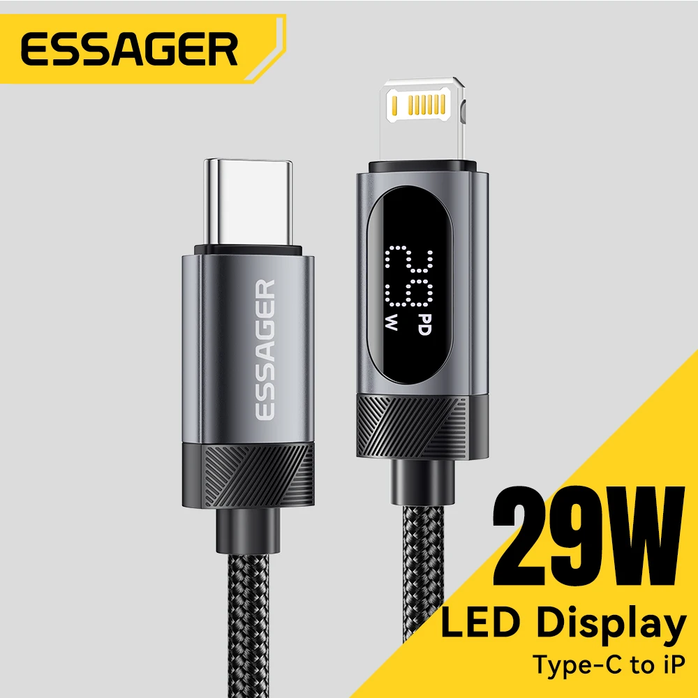 Essager Digital Display USB-C to Lightning Fast Charging Cable