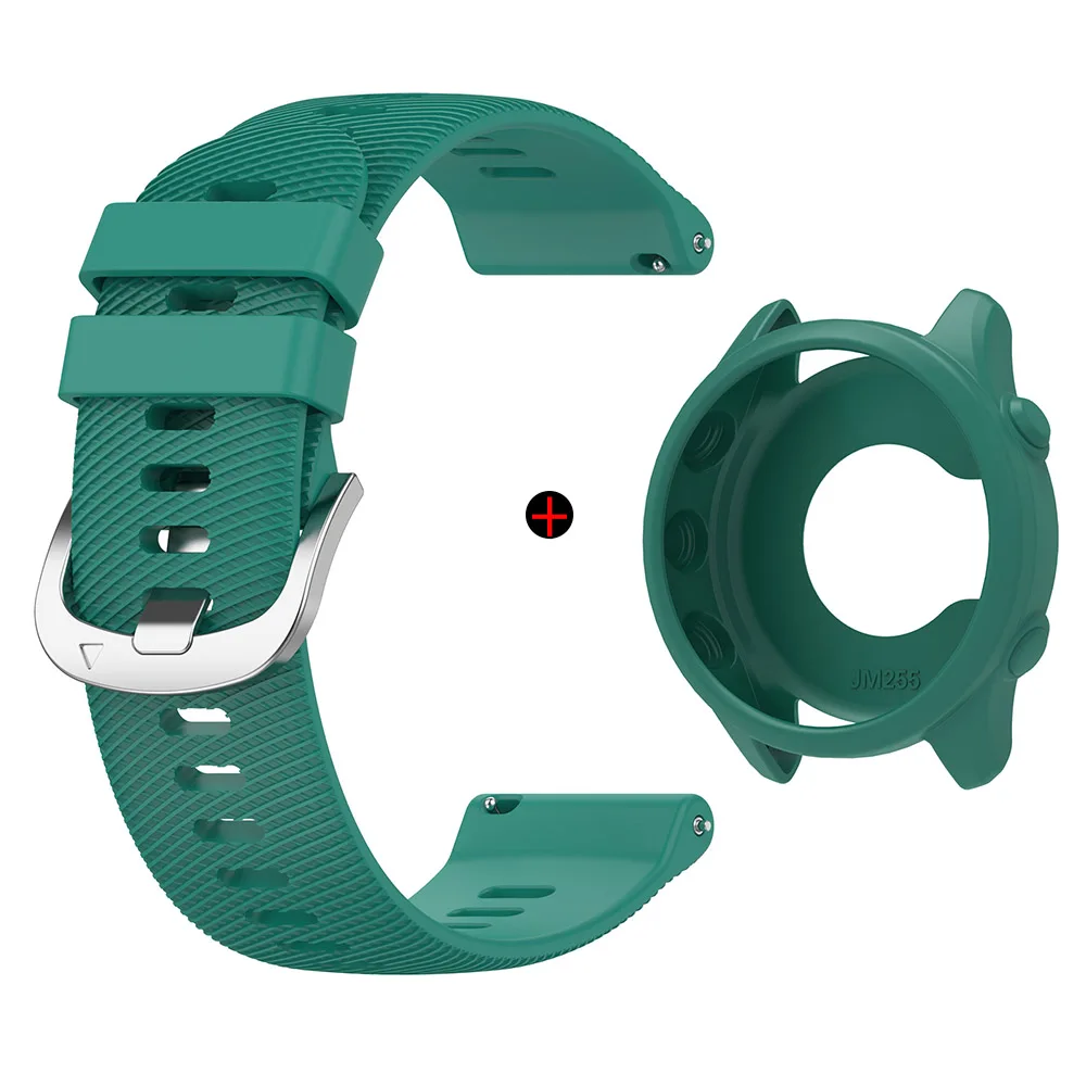 Versatile Soft Silicone 2-in-1 Watchband and Case Set - Single Color Wristband Replacement