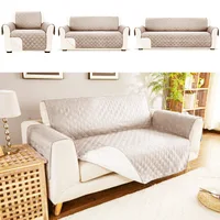 1/2/3 Seater Sofa Cover Quilted Throw Washable Anti Slip Cover Couch Furniture Pet Sofa Mat For Living Room Furniture Protector 1