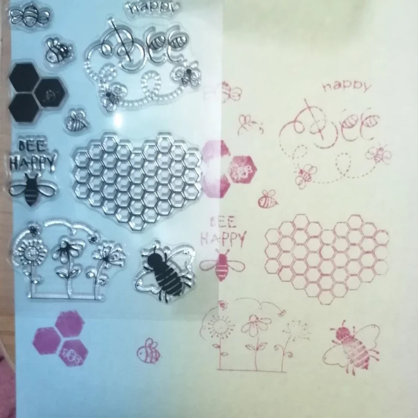 Bee Transparent Clear Silicone Stamp/Seal for DIY Scrapbooking/photo Album Decorative Card Making