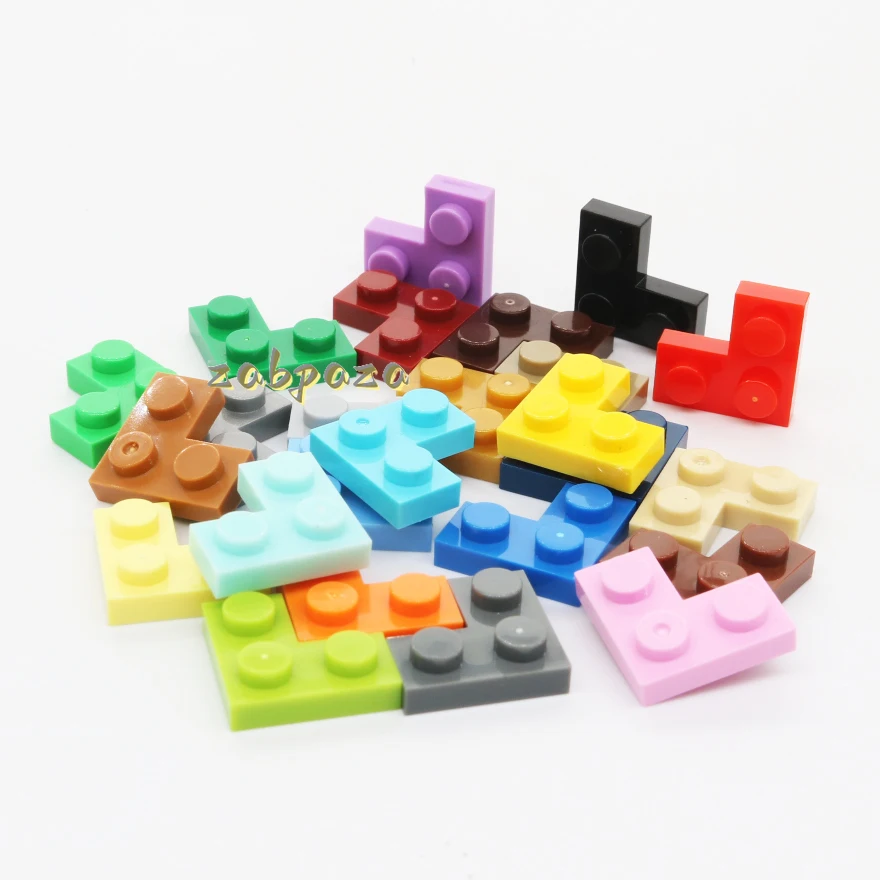 Building Blocks Construction Blocks MOC 2420 Plate 2x2 Building Blocks Kit High-Tech Board Corner Bricks Particle DIY Idea Toys Children Birthday Kid Gifts 100 PCS