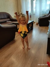 PatPat-trajes de baño a juego para la familia, bañadores con estampado Floral a rayas de un hombro, novedad de 2021