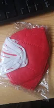 Mascarilla Facial protectora KN95 FFP2, máscara reutilizable de 5 capas, Color rojo, 5-100 Uds.