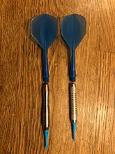 Lote de 10 unids/lote de dardos profesionales de eje de hilo de rosca de 6mm, 2Ba, vuelo de dardos suave en uno, hojas de dardos anticaída duraderas multicolor