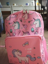 Mochila escolar para niñas, morral infantil de color rosa con estampado morado, bonito bolso escolar para guardería, impermeable, envío directo