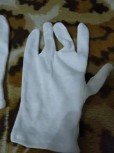 Guantes de trabajo de algodón blanco para hombre, manoplas para manos secas, guantes de SPA con película de manejo, guantes de inspección de ceremonia, guantes de tela, guantes de moneda
