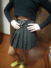 Falda plisada para mujer, falda de cintura alta con forma de corazón, plisado corto, alta calidad, verano 2020