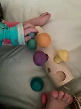 Bloques de arcoíris de madera Montessori para bebé, juego de recolección de setas, juguetes educativos de madera para bebé, ensamblaje a juego con forma de desarrollo