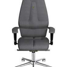 Офисное кресло KULIK SYSTEM JET Серебристый Компьютерное кресло Облегчение и комфорт для спины 5 зон контроля позвоночника